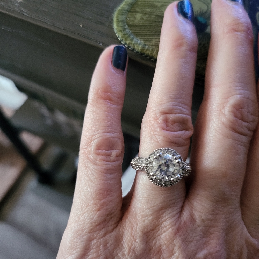 Sterling silver Moissanite Ring
